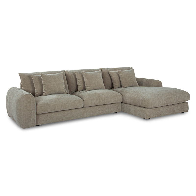 Berga Sectional Left Oat, Right Hand Facing, Pebble Polyester