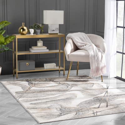 Well Woven Cairo Gillian Abstract Modern Ivory Rug
