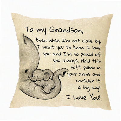 Love and Pride Throw Pillow Cover - Grandson Gift from Nana - Reminder Gift for Teens - Not Close But Loved