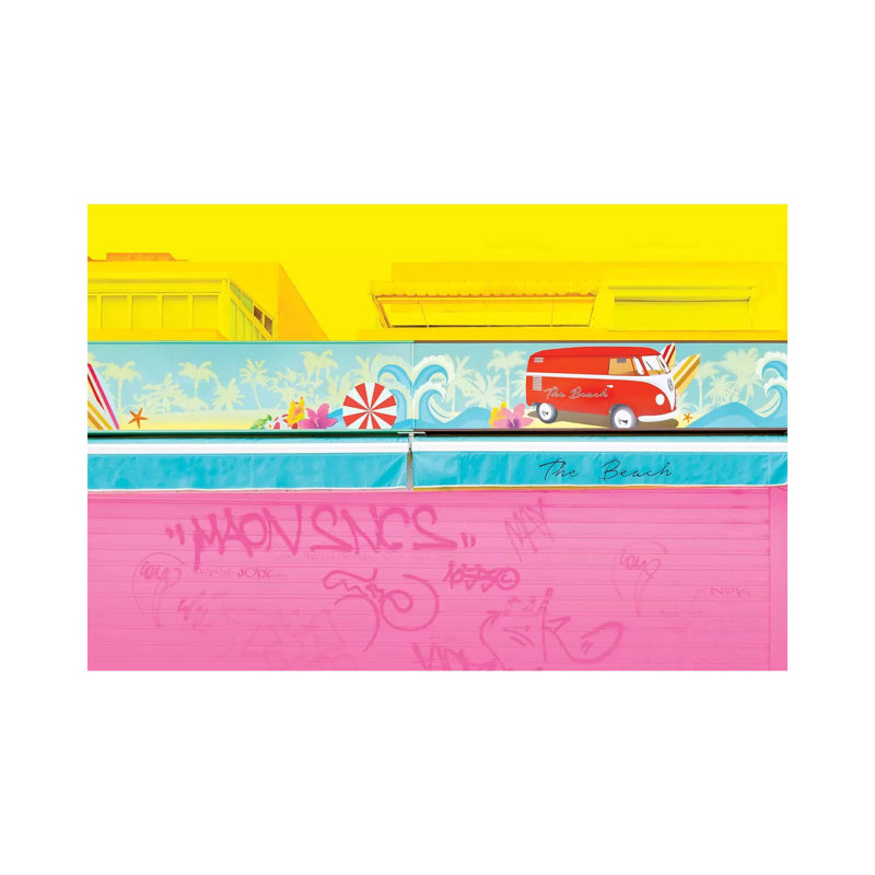 Graffiti Beach by Beli - Wrapped Canvas Print, 20.32 cm H x 30.48 cm W