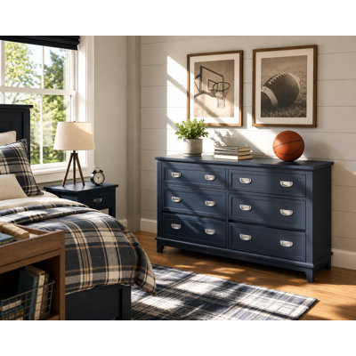 Beckett 54.5" Modern 6-Drawer Dresser