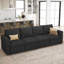 Canapé-lit modulaire en velours chenille 4 places-101955801