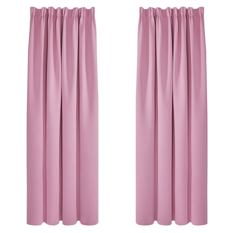 Qualesha Blackout Curtain Pair, 55cm Width x 175cm Drop