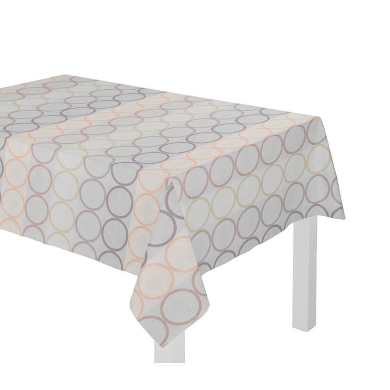 Deguzman Tablecloth, 120cm W x 120cm L, Pink/Grey/Green