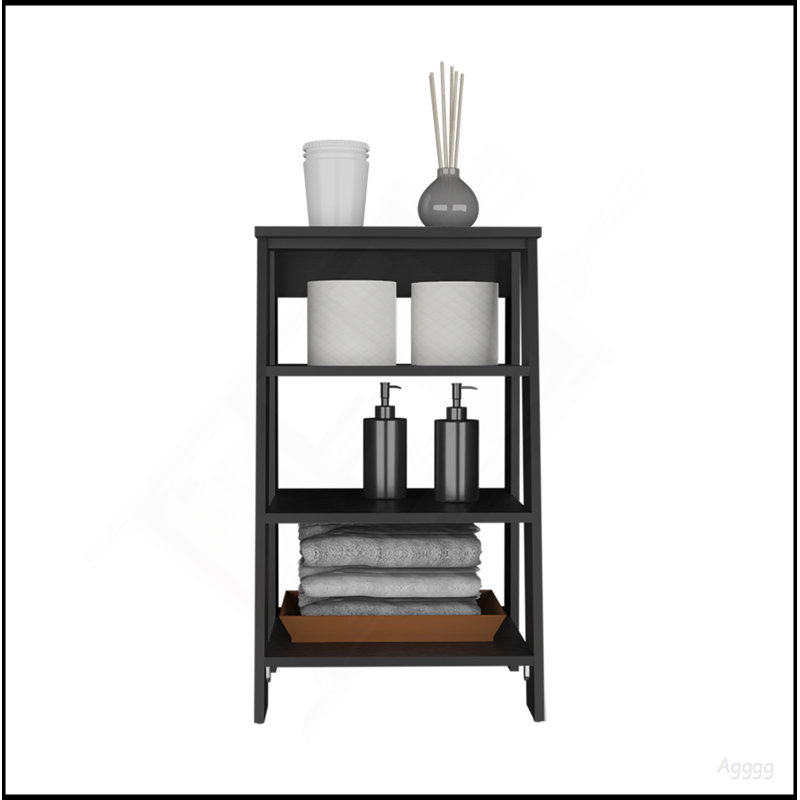 Bathroom Shelf Artesia, Bathroom, Black, Black