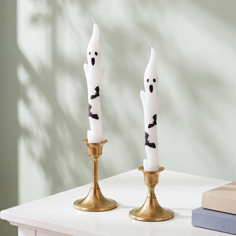 Unscented Ghost Shaped Taper Candles