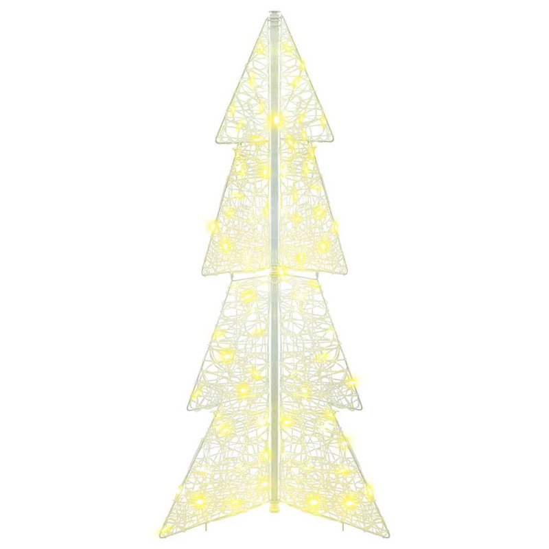 vidaXL Christmas Tree with 240 LEDs Acrylic, Warm White, 120cm H x 63cm W x 23cm D