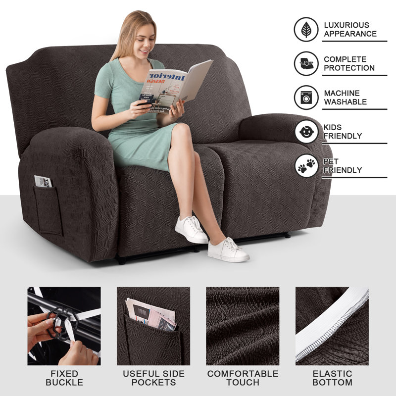 Housse pour fauteuil inclinable extensible 2 places Wald, Housse pour causeuse inclinable