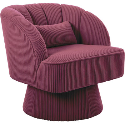 Fauteuil d'appoint pivotant sur 360 °, accoudoirs demi-tonneau, pivotant sur 360 ° Mid-Century