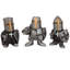 Ensemble de 3 figurines de chevaliers croisés médiévaux 3 pièces