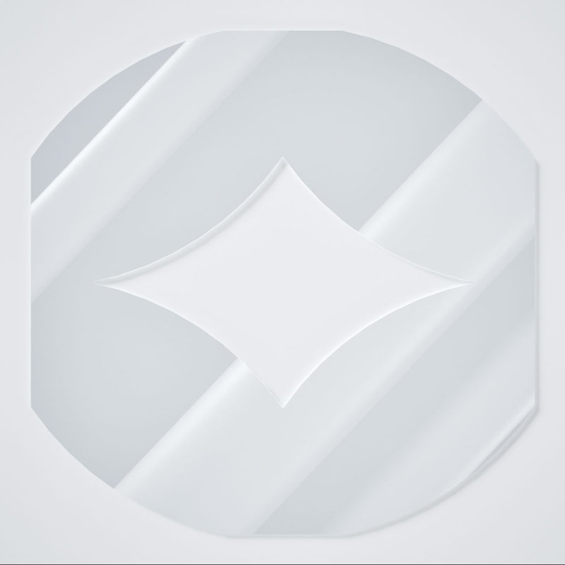 Panneaux muraux décoratifs en acrylique Gresham, moyen, l 15 3/8 po x H 15 3/8 po x T 1/8 po, blanc, Blanc