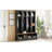ON-TREND Farmhouse 59"W Wide Hall Tree With 8 Hooks, Practical Entryway Bench With Open Compartments, 76.7"H Modern 3-In-1 Wooden Style Coat And Shoe Rack For Mudroom, Living Room-508608574