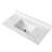 Bathroom Vanity Top 43 Inch - White Sintered Stone With Pre-Drilled Faucet Hole And 4" High Backsplash 43"