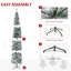 Arbre de Noël artificiel mince enneigé 9 pi de hauteur avec des branches réalistes et 1014 pointes-1493467643