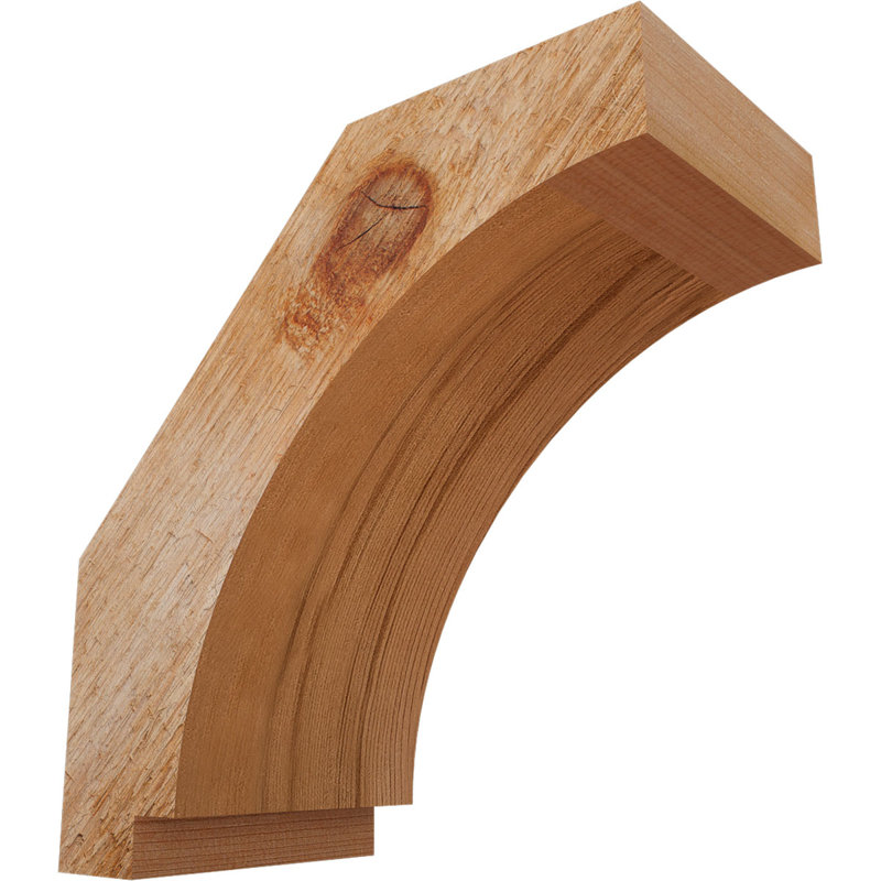 Imperial Knee Brace, Western Red Cedar, Rough, 8" H x 4" W x 8" D