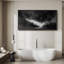Grande impression sur toile encadrée, reproduction d'art abstrait neutre pour décoration murale moderne minimaliste-116848031-116848030