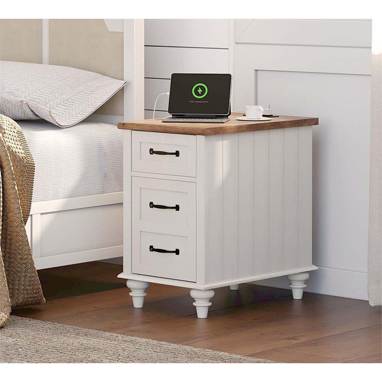 Scarlett End Table with Storage and Built-In Outlets