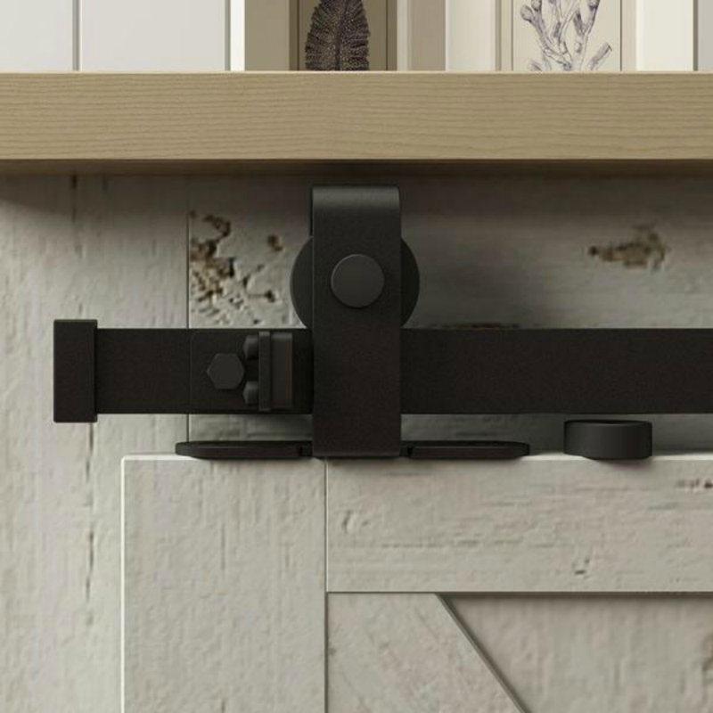 Oil Rubbed Bronze Solid Steel Mini Sliding Barn Door Hardware Kit