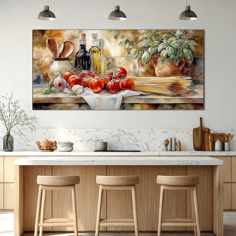 Décoration murale de cuisine de ferme CXVU, toile d'art de cuisine murale rétro, œuvre d'art de cuisine rustique pour photos murales, décoration de salle à manger de campagne, cadre intérieur en bois massif, impressions sur toile 32 x 16 pouces