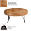 Table basse Beki avec pieds en métal