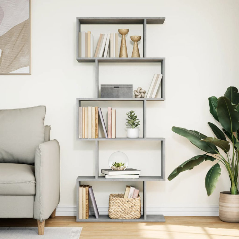 Selime 70cm W Bookcase, (5 Shelves) 161cm H x 70cm W x 24cm D