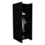 Armoire Aurora, deux tablettes intérieures, tringle, porte double - noir