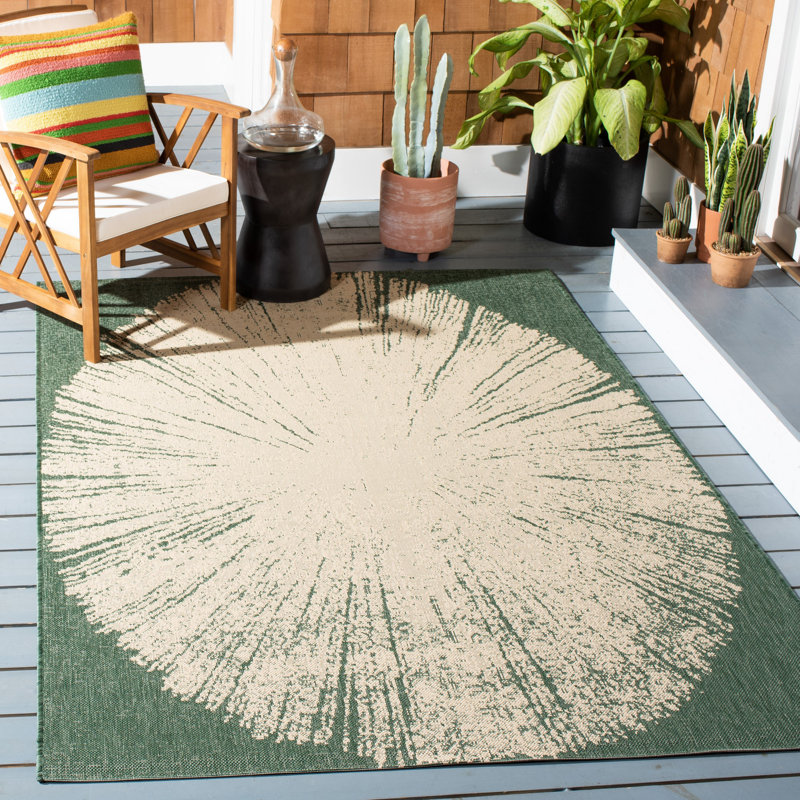 Tanyika Performance Abstract Indoor/Outdoor Area Rug, Rectangle 5'3" x 7'7"
