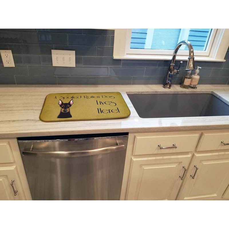Tapis de séchage pour chien en vie doberman
