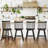 18.1" W Swivel Solid Wood Counter Stool