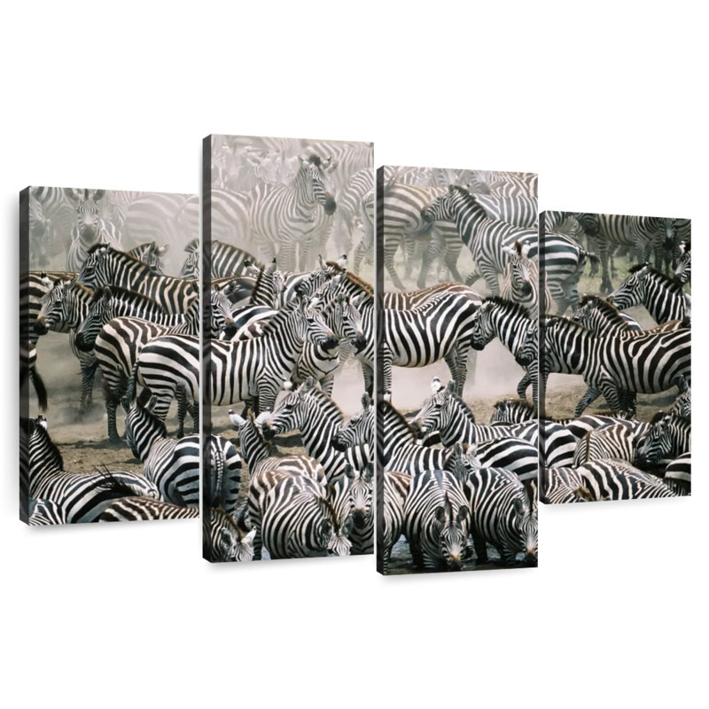 Brampt Zebra Herd, 22" H x 36" W