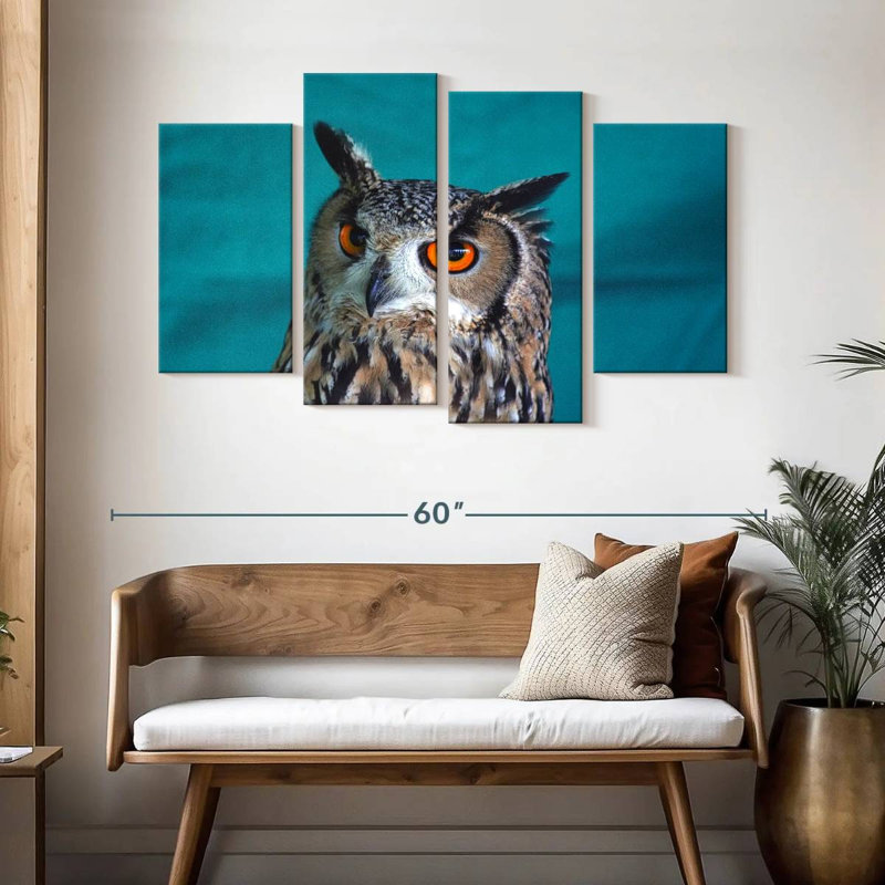 Brampt Charming Tiger Owl, 32" H x 52" W
