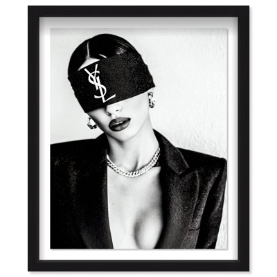 Diamond Dark Shadowbox Fashion Print by Oliver Gal, Black Frame, 16 x 20