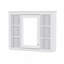 Armoire de rangement murale avec miroir, 6 tablettes ouvertes, conception moderne pour plus d'espace et d'intimité-1561169239