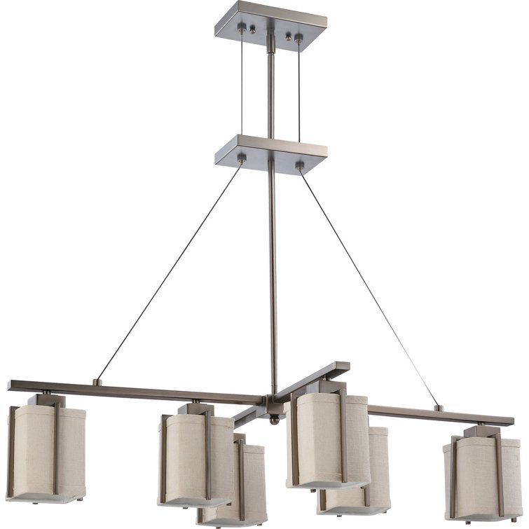6 - Light Dimmable Geometric Chandelier