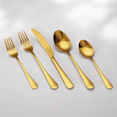 Ensemble de 100 couverts en acier inoxydable pour 20 personnes, durable et élégant, parfait pour la maison et les restaurants.