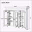 Armoire murale polyvalente pour salle de bain avec tablettes réglables et miroir