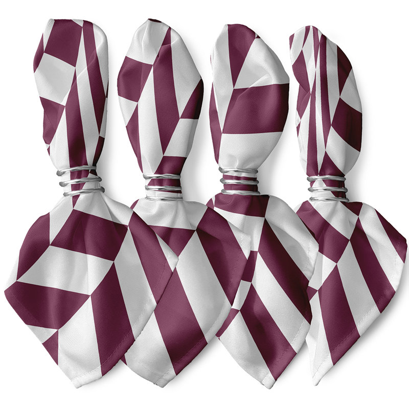 Lakyia Polyester Chevron Square Napkin, Purple