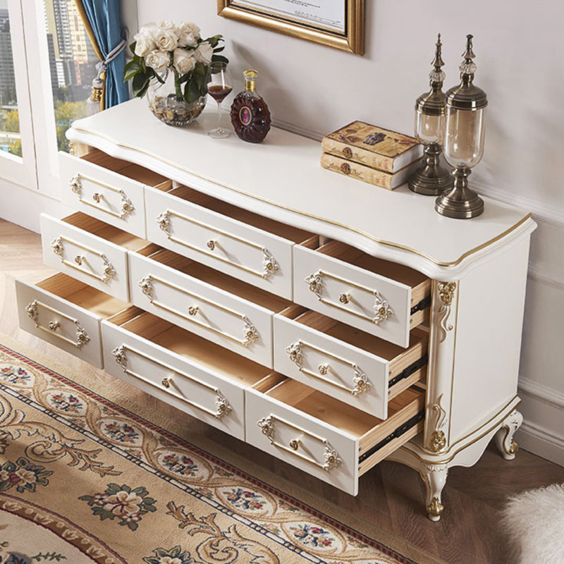 White Solid + Manufactured Wood Accent Cabinet, White