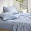 Édredon aquarelle bleu pour très grand lit, ajustement de matelas de 16 po, microfibre douce, draps et feuilles lavables à la machine, impression,