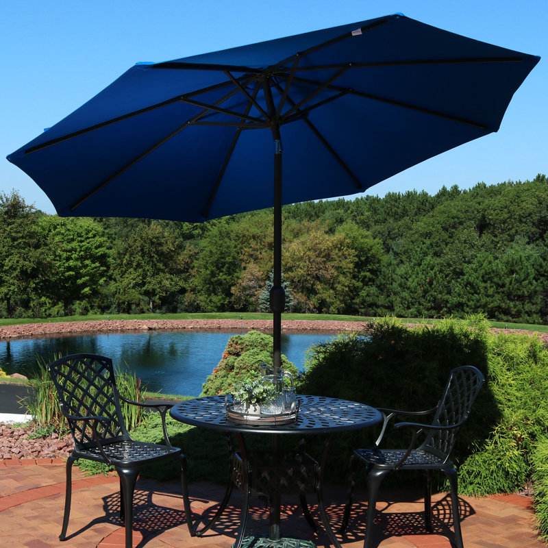 Nichoel 8' Market Sunbrella Umbrella, Blue