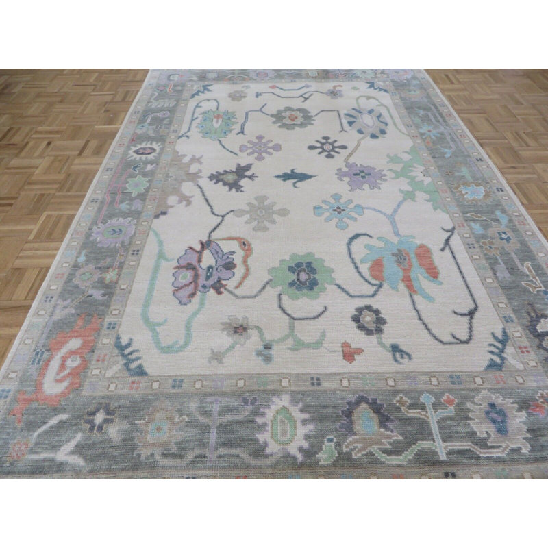 Haryss One-of-a-Kind 5'11" X 8'9" Wool Area Rug in Ivory