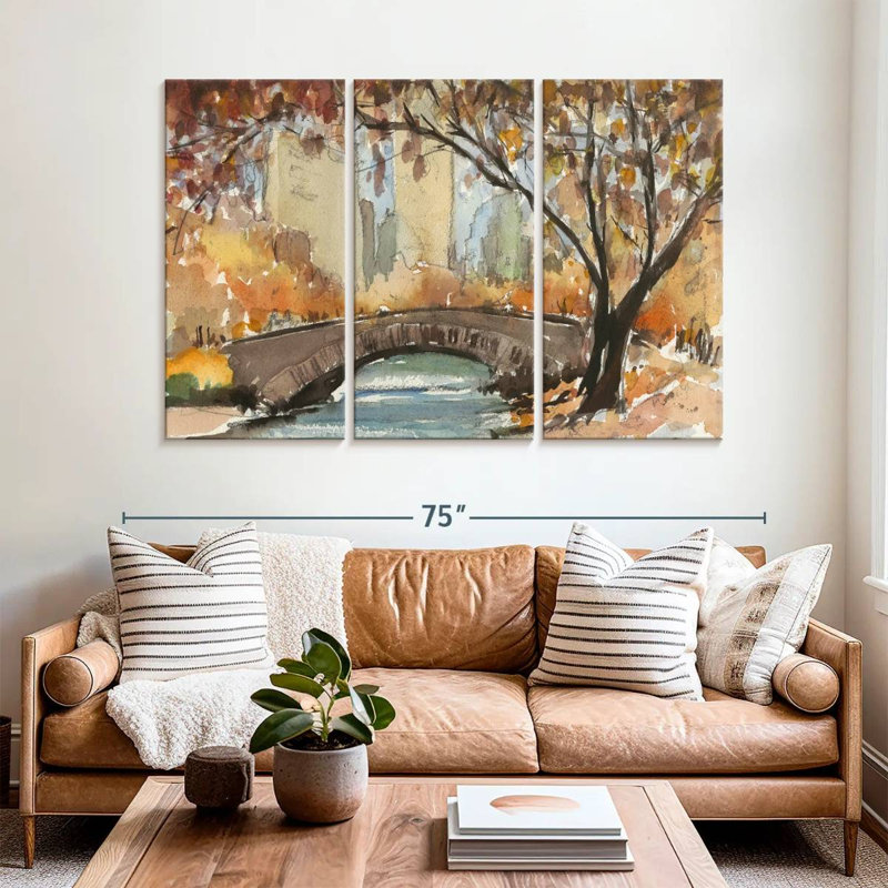 Lilie Autumn In New York Study I, H 42 po x l 65 po
