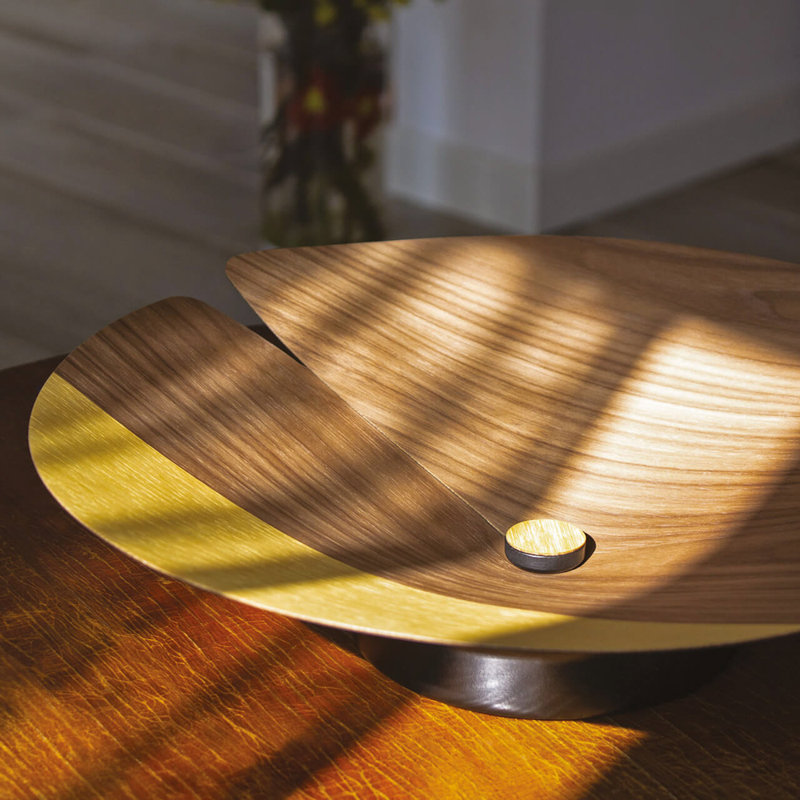 LIGNIS® Nelumbo Wood Sweet Bowl, Yellow/Brown