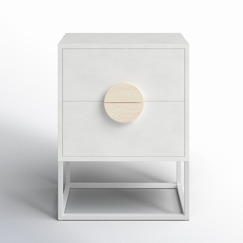 Lennasa 2 drawers Nightstand