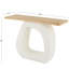 Cole And Grey Wooden O Shaped Console Table With Light Brown Tabletop