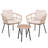 3-piece Metal And Pe Wicker Patio Bistro Set With Soft Cushions