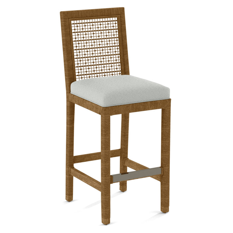 Pine Isle Upholstered Stool, Elite Chocolate, Havana