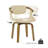 Wathen Faux Leather Upholstered Swivel Dining Arm Chair-1723066012
