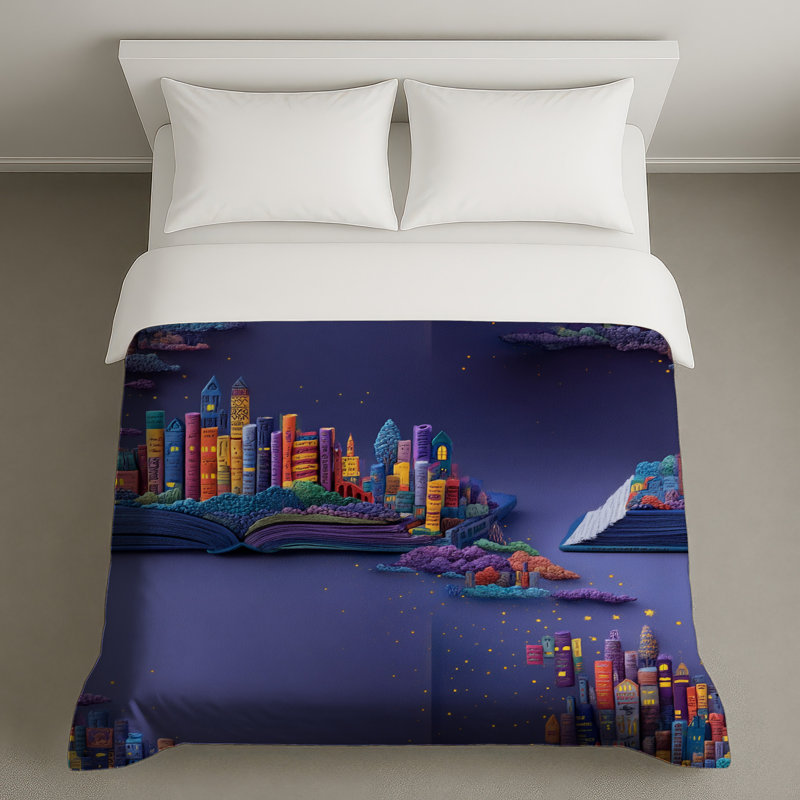 Housse de couette Bookscape Bedding Fantasy Bohemian, Lit simple