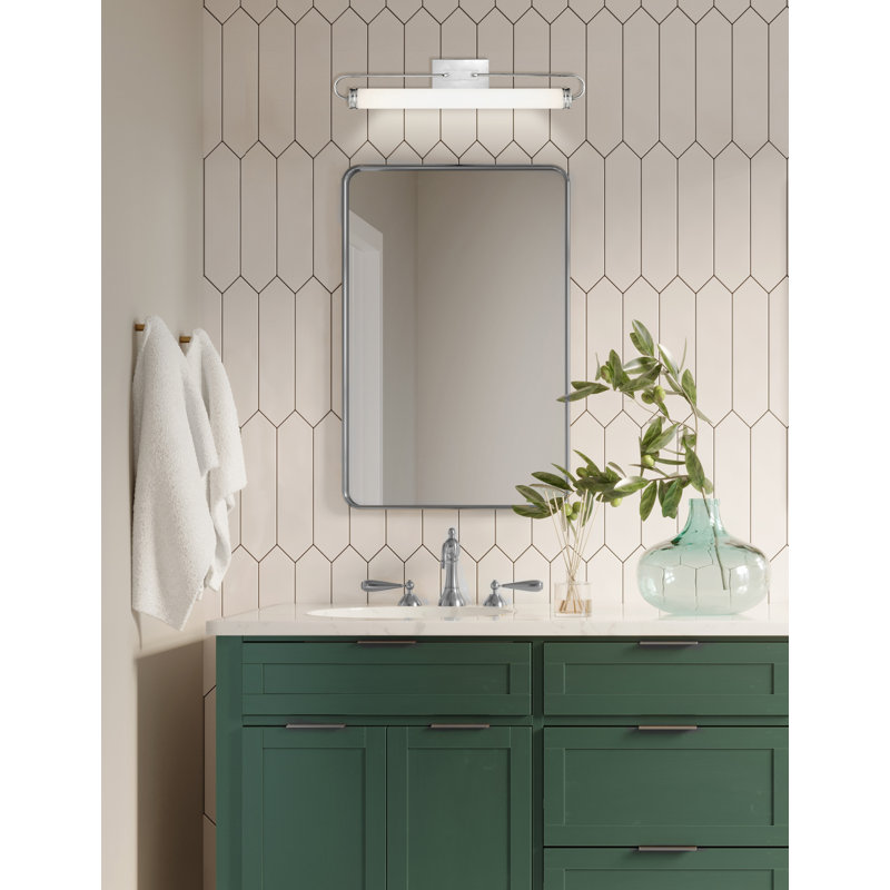 Meuble-lavabo 1 lumière 35 po Tellie, Chrome chrome